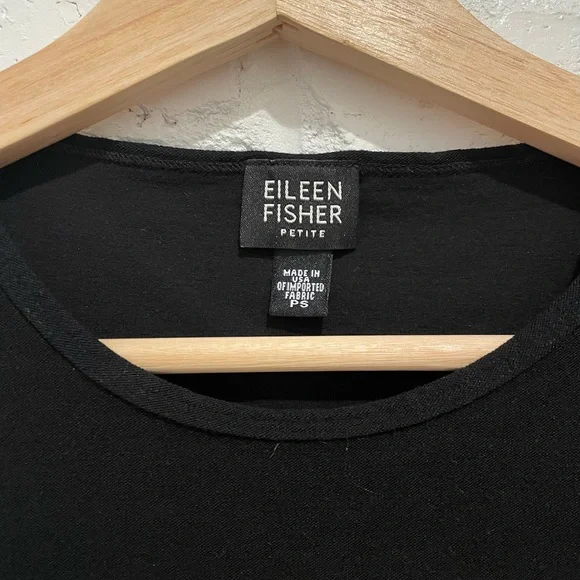 Eileen Fisher Black Formal T-shirt - Picture 2 of 3